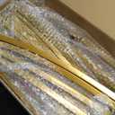 Fomcet Round Backdrop Stand 8FT Gold Circle Balloon Arch Frame Large Metal Wedding Arch for Anniversary Birthday Party Valentine Ceremony Wedding Decorations Thickened Square Tubes