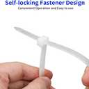 3 x 200 Pack Bulk KOOWIN Small 6 inch Nylon Plastic Cable Zip Ties Wire Wraps White
