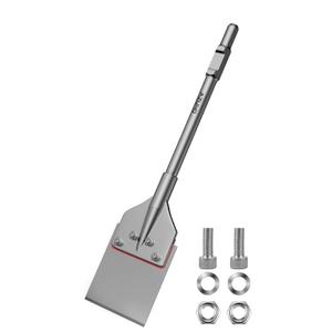 HEX Shank Floor Scraper Chisel Bits, AZUNO 6 x 25'' Heavy Duty Thinset Removal Tool for 1-1/8"(30mm) HEX Rotary Hammer&Jack Hammer, for Removing Thinset, VCT Tile, Ceramic Tile, Carpet, Wood Flooring
