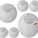 Nufroupel Paper Lanterns to Release&In Memory, 9 Pack White, Chinese Lanterns Easy to Use, Paper Lanterns were The Highlight of Party! Chinese Lanterns for Memory of Family.
