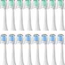 Replacement Toothbrush Heads Compatible with Philips Sonicare16 Pack Soft Replacement Electric Brush Head for 4100 5100 6100 HX9023/65 W Optimal Control Snap-on SystemB&W