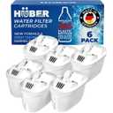 6 Filtres à Eau de Remplacement pour HUBER MAVEA BWT, Fabriqués en Allemagne, Filtres de Remplacement pour Distributeurs de Pichets, Technologie 1 d'Europe pour une Filtration et un Goût Supérieurs