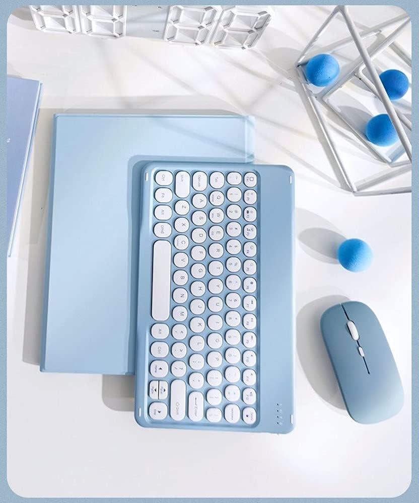 Keyboard Case for iPad Mini 6, Bluetooth Tablet Keyboard with Mouse, Removable Detachable Case, Pencil Holder, Sky Blue
