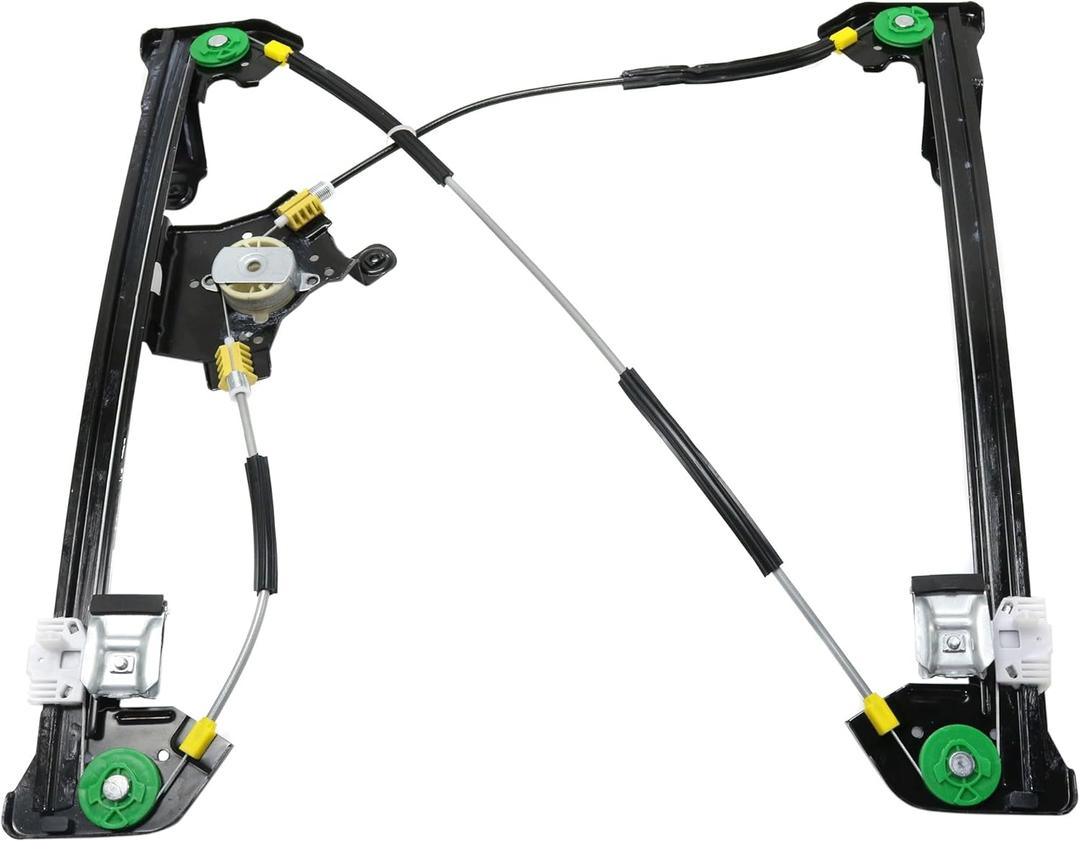 JC Whitney Window Regulator Front, Driver Side Compatible with Ford F-150 2004-2006 LH, Power, w/o Motor, to 8-08-05, Super Cab, New Body Style JF462940