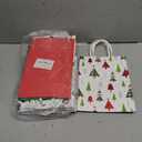 SUNCOLOR 30 Small Christmas Gift Bags With Tissue Paper (White)