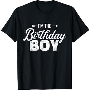 I'm The Birthday boy Son Matching Family T-Shirt Small, and Size 4T, 2 Pcs