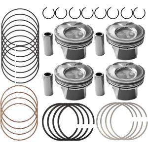 Engine Piston Ring Set, +0.50MM Oversize Piston & Rings Kit Fits for 2014-2018 Hyundai Elantra Tucson Kia Soul Forte Sedan Koup G4NC 2.0L Engine 23041-2E210, 230412E210