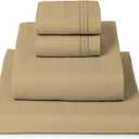 Mellanni Queen Sheets Set - 4 PC Iconic Collection Bedding - Hotel Luxury, Extra Soft, Cooling Bed Sheets - Wrinkle, Fade, Stain Resistant (Queen, Gold)