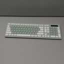 Wireless Keyboard and Mouse Combo, Full-Sized Wireless Keyboard and Adjustable DPI Mouse, 2.4GHz USB Receiver, Silent Keyboard and Mouse for PC, Windows, MAC, Desktop, Laptop (Avocado Green)