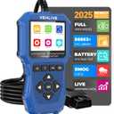 Motorcycle System Diagnostic Measurement Tool, Moto OBD2 Scanner with Voltage Test, Motorcycle Fault Code Reader with Quick Test Compatible for Yamaha, Honda, Kawasaki, Generation, KYMCO, SYM