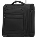Coolife Underseat Carry On Luggage Suitcase Softside Lightweight Rolling Travel Bag Spinner Suitcase Compact Upright 4 Dual Wheel Bag, Black