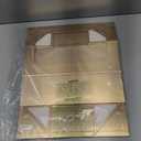 PSHVYM Large Gift Box with Window, 13.5x9x4.3 In Rose Gold Gift Box for Presents Magnetic Lids Collapsible for Bridesmaid Proposal Box, Wedding, Birthday, Christmas, Contains Card, Ribbon