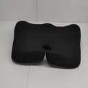 Extra Large Memory Foam Seat Cushions for Office Chairs, Pressure Relief Seat Cushion for Tailbone Pain Relief, Sciatica & Back Pain, Ergonomic Office Chair Cushion for Long Sitting & Driving (Black)