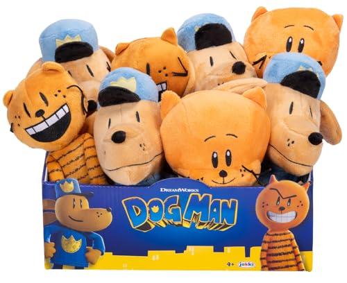 Dog Man Movie Plush in PDQ of 8 Plushies, Includes (4) Dog Man, (2) Petey, and (2) Little Petey - Officially Licensed by JAKKS Pacific