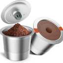 RETHONE Reusable K Cups Coffee Filter, Stainless Steel K Cup Reusable Coffee Pods Filters for Keurig 1.0 & 2.0 Coffee Makers BPA-Free Refillable Coffee Filters (2 Packs)