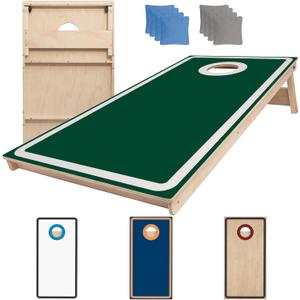 Cornhole Board Set - No Bounce,Regulation Size 4x2 ft,Made of 1/2" Pine Plywood,UV Printing Includes 8 Bean Bags and 2 Cornhole Boards,Perfect for Outdoor Games and Gatherings