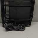 Collapsible Wagon 220 lbs, Heavy Duty Wagon Carts Foldable, Portable Wagons for Groceries, Beach Cart with All-Terrain Wheels & Drink Holders, Utility Wagon for Shopping, Sports, Camping, Black