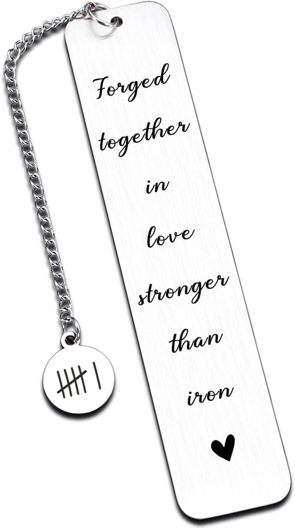 3 x Iron Gifts for 6th Anniversary, 6 Year Anniversary Wedding Gifts for Him Her, Iron Gift for Him Her, Anniversarys Bookmark for Men Women,Wedding Anniversarys Gift for Husband Wife Boyfriend Girlfriend