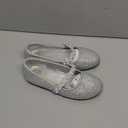 DREAM PAIRS Girls Mary Jane Dress Shoes Ballerina Flats for Wedding, Party (Toddler/Little Kid/Big Kid) (Silver/Glitter), 10