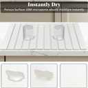 Extra Large Stone Dish Drying Mat for Kitchen Counter, 28"(L)16"(W) Eco-Friendly Diatomaceous Earth Dish Mats, Fast Dry Absorbent Collapsible Mats for Bottles,Dishes, Match Any Countertop