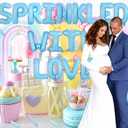 Sprinkle with Love Baby Shower Decorations Blue Sprinkle with Love Balloon Banner Decor Donut Theme Pastel Balloons Decorations for Boy Donut Pastel Confetti Baby Shower Party Supplies