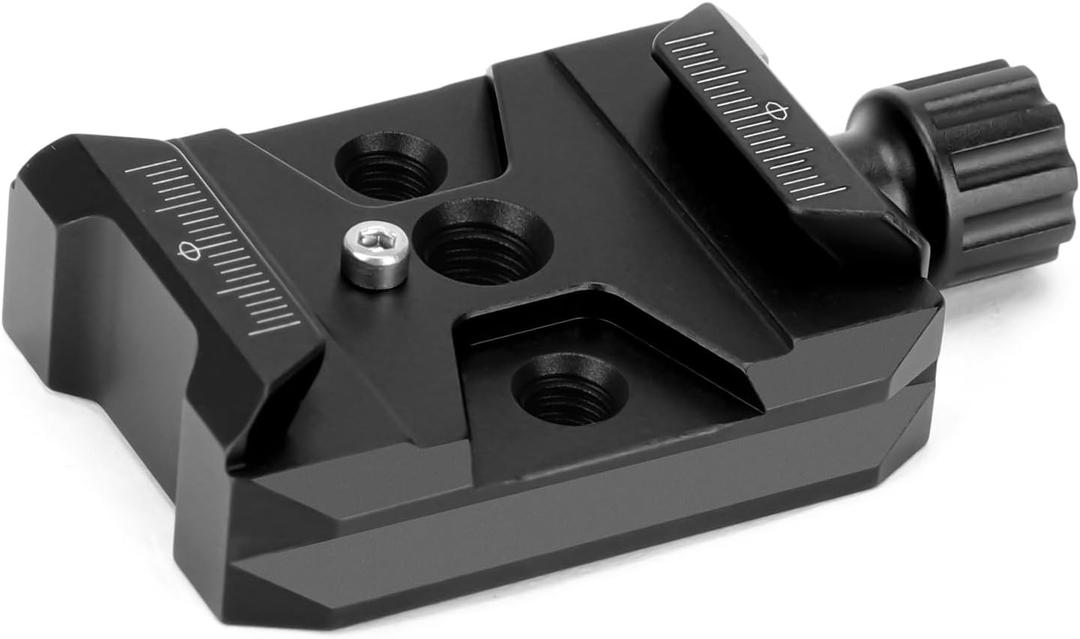 Koolehaoda Quick Release Plate Clamp Camera Mount Arca Swiss QR Clamp Adapter with 3/8"&1/4" Screw Hole Compatible with DSLR Camera Stabilizer Tripod Slider Gimbal Ball Head Monopod