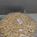 13.8" Corn Husk Woven Round Placemats Set of 6 - Wicker Boho Farmhouse Placemats - Rattan Table Mats for Dining Table, Wedding, Home