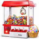 Japard Claw Machine for Kids, Mini Candy Vending Machine, Manual Arcade Game with Adjustable Sound, Candy Grabber Prize Dispenser, Gifts for Girls Boys Easter Party