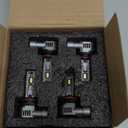 SEALIGHT H8/H9/H11 9005/HB3 H10 Fog Light Bulbs Combo, 100,000LM Ultra-Bright 6500K 9005 H11 Bulbs with Cooling Fan, True Plug N Play, Non-polarity, for 2015-2020 Ford F-150, Pack of 6 (White)