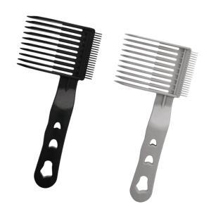 Blend Friend Fade Comb Professional Blending Comb for Men Perfect Blending Haircut Hair Tools for Home, Salon or Professional Use (2 Pack) (Grey,Black)