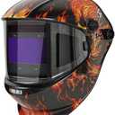 MDOLDES Large Angle True Color Solar Automatic dimming Welding Helmet, 4 arc sensors with Wide Shading Range of 4/5/9-13, Welding mask Suitable for TIG MIG ARC Welding mask (Flame) - Amazon.com