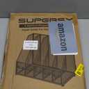 SUPEASY Desk Organizers Metal Desk Magazine File Holder with 5 Vertical Compartments Rack File Organizer for Office Desktop, Home Workspace, Black (Small)