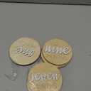 eoscasely Baby Monthly Milestone Markers Disc, Wooden 3D Milestone Cards for Photos, Baby Announcement Sign, 1-12 Months, wooden baby milestone sign (White), Months 2, 4, 5, 8, 10, 11 Not Included