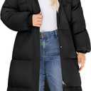 HEEKPEK Womens Plus Size Winter Coats Long Puffer Jackets Hooded Quilted Water Repellent Warm Trendy Parka Outerwear 2025 (4X-Large Plus, Black)