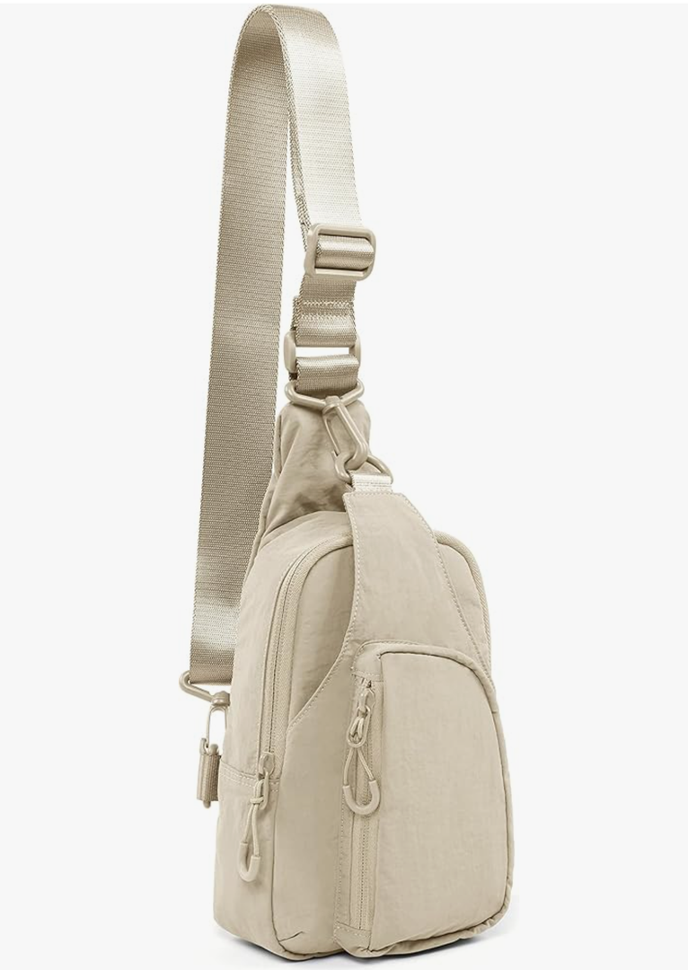 ODODOS Daily Sling Bag with Adjustable Straps Crossbody Chest Bag Lightweight Small Backpack for Casual Traveling Hiking