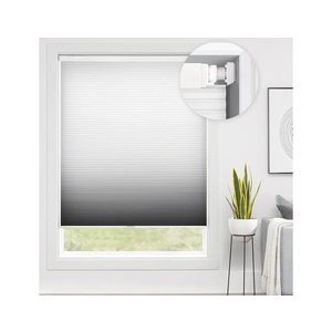 LazBlinds No Tools No Drill Cordless Cellular Shades, Gradient Window Blinds Light Filtering Honeycomb Blinds for Window Size 33" W x 64" H, Grey