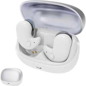 Sleep Earbuds for Side Sleepers,Sleep Headphones with Digital Display,Mini Earplugs Side Sleep Comfortable Bluetooth Earphones (White)