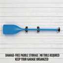 2-Pack Universal Paddle Holder Clip - Multi-Use Wall Mount Organizer for Paddles, Fishing Rods & Rod-Shaped Tools - Tool-Free Release & Space-Saving Design