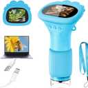 Microscope for Kids, 1000X Handheld Digital Miniscope with 2.0" Screen, Portable Pocket Microscope Education Toys Christmas Gifts for Age 3 4 5 6 7 8 9 10 Girls Boys (Blue)