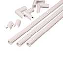 Legrand - Wiremold Cord Cover, White Cord Hider for Wall Mount TV, 9 Foot (108 Inches) Cord Cover Floor or Cord Cover Wall to Hide TV Cords for Wall Mount TV, C110
