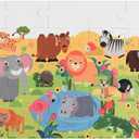 3 x Jumbo Floor Puzzle for Kids, Large Jigsaw Puzzles 35 Piece for Kids Ages 3-5,Preschool Learning & Education Toys, Gifts for 4-8 Year Old Boys and Girls (Jungle Animals), 15.7 x 31.5 inches
