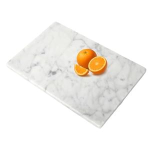 PracFit Marble Cutting Board for Kitchen- 12 * 8 Inch Handcrafted Marble Slab for Cheese, Charcuterie, Pastry & Deli – Non-Slip Feet,Rectangular Serving & Chopping Slab for Countertop (White)