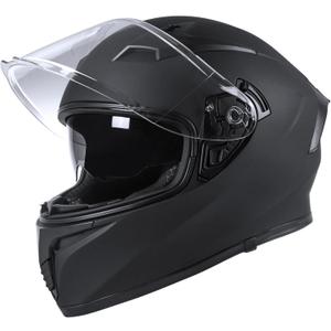 CUTEY Full Face Motorcycle Helmet - DOT Certified, Lightweight, Dual Visor, Ventilated - for Adults Men & Women