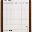 Dry Erase Calendar for Wall, Magnetic Calendar Whiteboard Monthly with Decorative Solid Wood Frame, White Board Calendar for Home or Office to Keep Track of to-Do Lists, 17"*23", Walnut