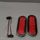6" Oval LED Trailer Lights Kit, 2PCS Waterproof Stop/Turn/Brake Tail Lights with 10 LED Markers for Truck, RV, Boat, Trailer (Red) DOT Compliant