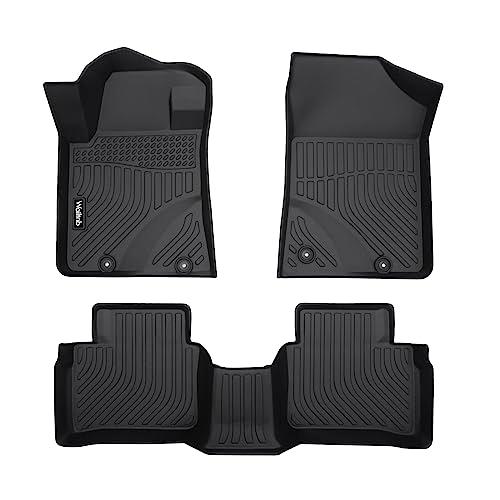 Wailtnb-Floor Mats Custom for Nissan Altima 2014-2018 All Weather Protection TPE Waterproof Non-Slip Durable Floor Liners Fits Front& 2nd Row Full Set Car Mats Altima Black Accessories