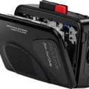 Cassette Player Tape Recorders AM/FM Radio, Portable Tape Player Records Built in Speakers Manual Record - 2AA Battery Or DC 5V Supply with 3.5MM Earphone- Black