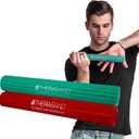 THERABAND FlexBar, Resistance Bars for Tennis Elbow & Grip Strength, Color-Coded Therapy Bars for Tendonitis & Golfers Elbow (2 Pack, Red/Green)