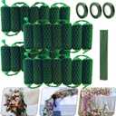 28PCS Floral Foam Garland - 18.4Ft Flower Sponge Blocks Kit,Absorption Flower Holder Arch Door for Wet Dry Fresh Flowers Arrangement for Wedding Garden Home DecorFloral Tape x3, Floral Wire x50