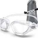 Swim Goggles, Polarized Adult Swimming Goggles Bungee Strap No Hair Pulling Anti-fog Pool Goggles for Men Women